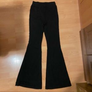 Black flare pants